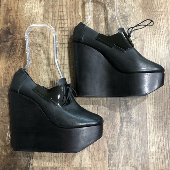 Dolls Kill Shoes - Dolls Kill Wood Platform Flatform Oxfords